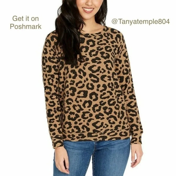 David Bitton Buffalo cheetah print cozy top - Picture 1 of 9